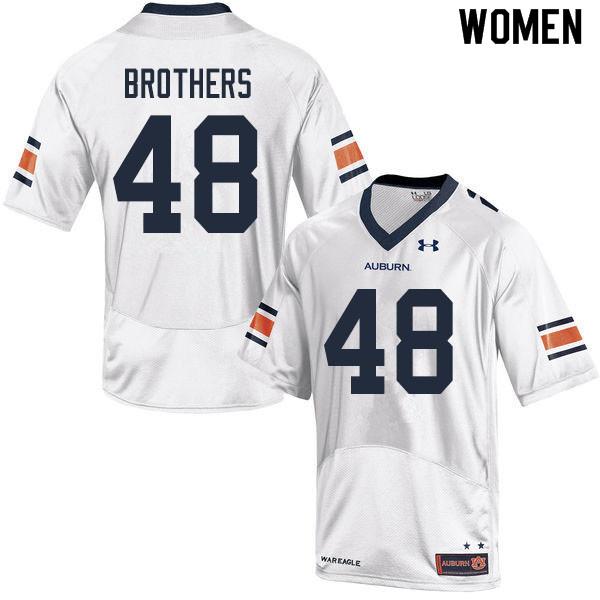 Women #48 O.C. Brothers Auburn Tigers College Football Jerseys Sale-White
